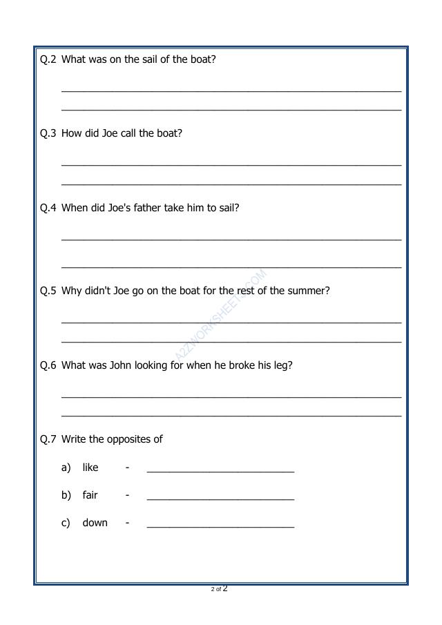 A2ZWorksheets:English-Reading-Comprehension Passage-50