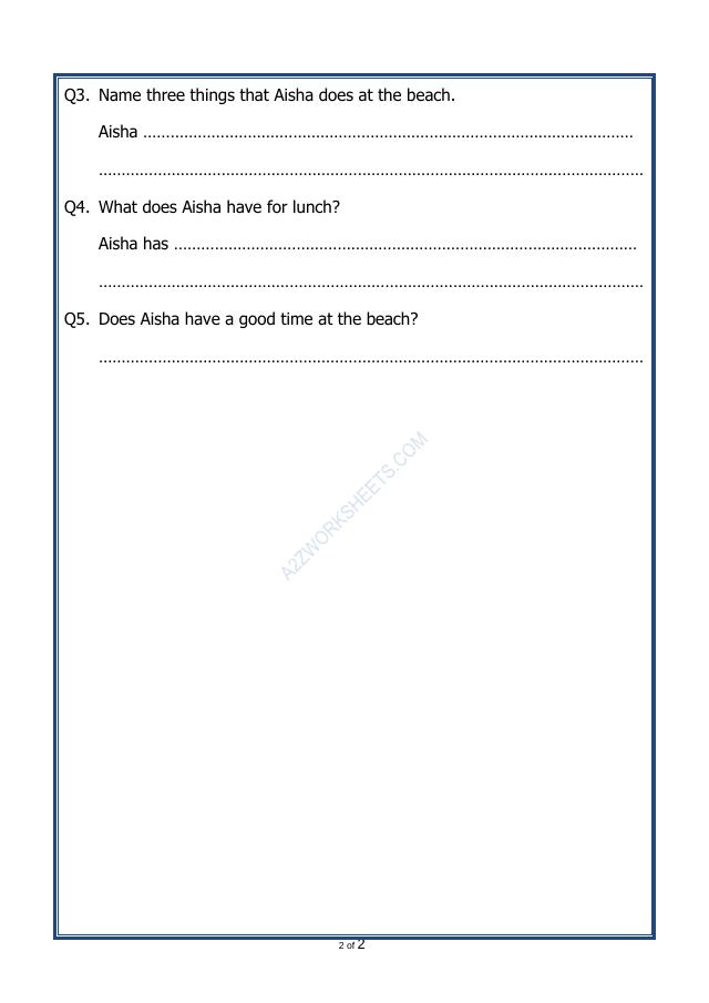 A2ZWorksheets:English-Reading-Comprehension Passage-54