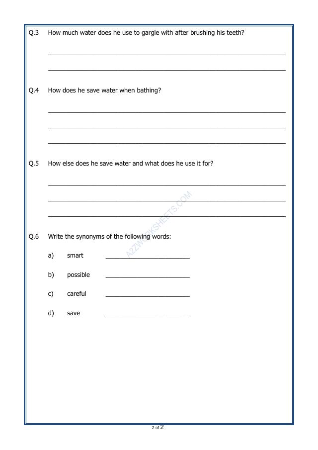 A2ZWorksheets:English-Reading-Comprehension Passage-35
