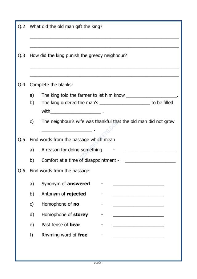A2ZWorksheets:English-Reading-Comprehension Passage-38