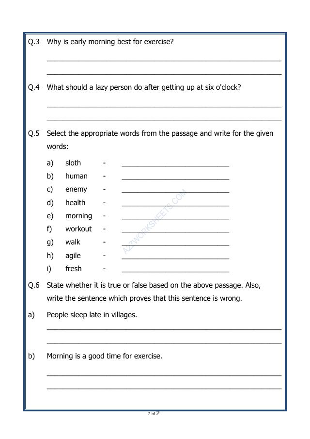 A2ZWorksheets:English-Reading-Comprehension Passage-40