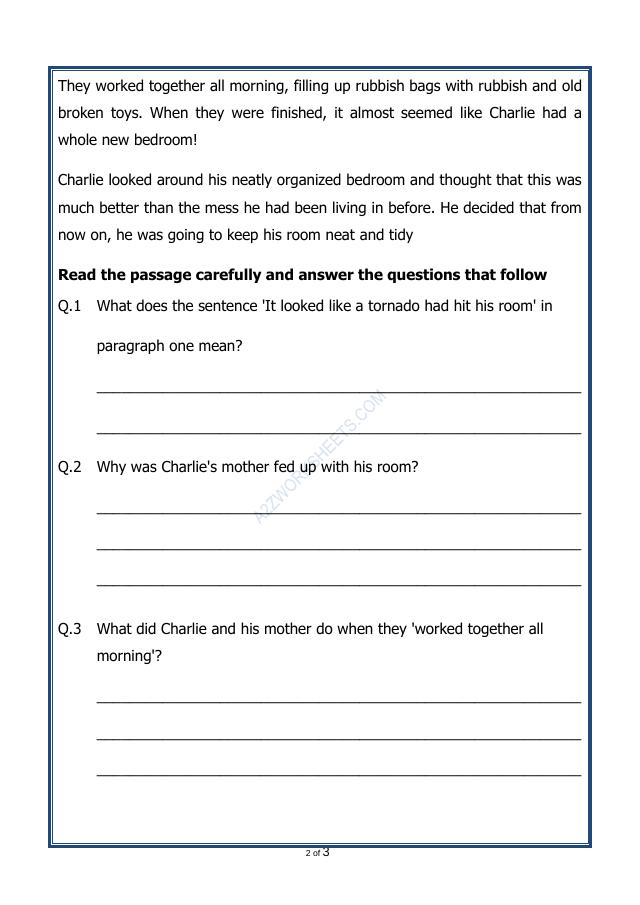 A2ZWorksheets:English-Reading-Comprehension Passage-44