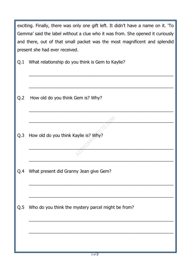 A2ZWorksheets:English-Reading-Comprehension Passage-48