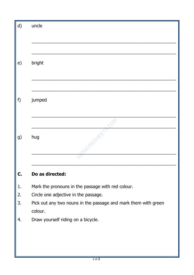 A2ZWorksheets:English-Reading-Comprehension Passage-57