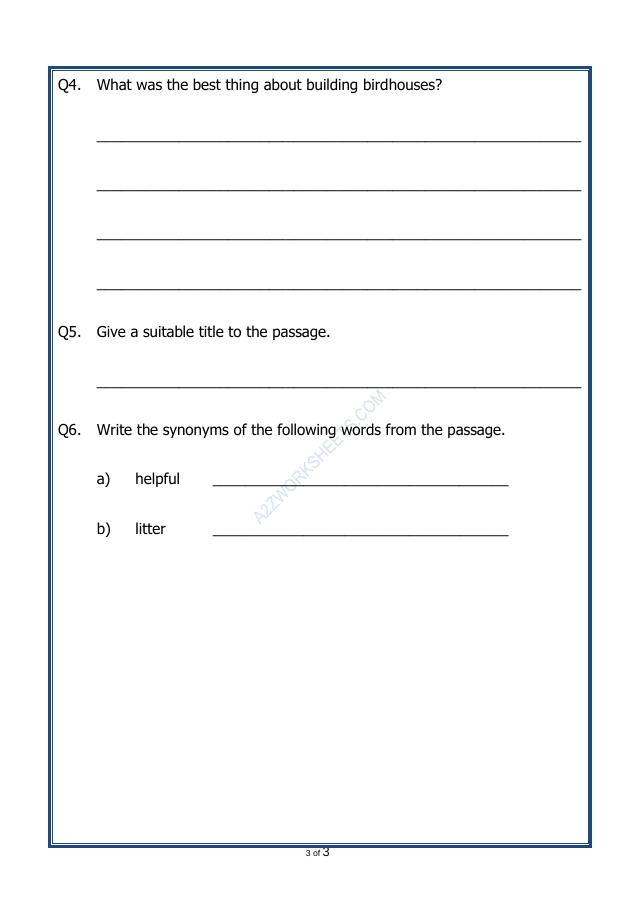 A2ZWorksheets:English-Reading-Comprehension Passage-51