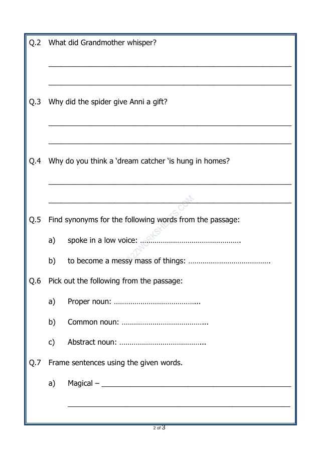 A2ZWorksheets:English-Reading-Comprehension Passage-52