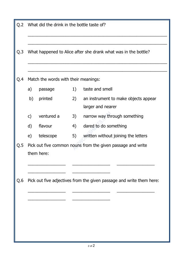 A2ZWorksheets:English-Reading-Comprehension Passage-39