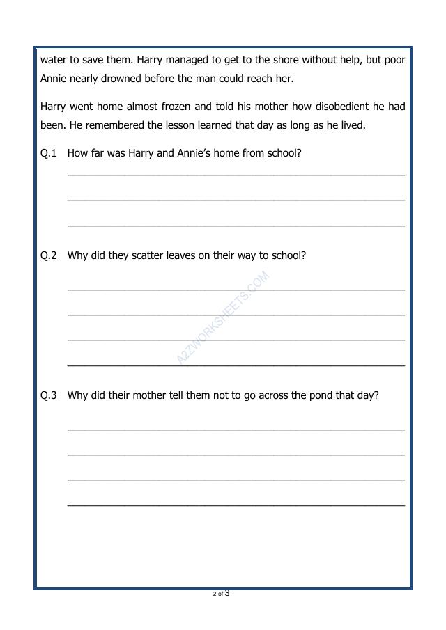 A2ZWorksheets:English-Reading-Comprehension Passage-41