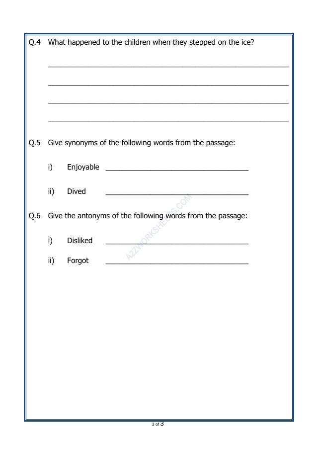 A2ZWorksheets:English-Reading-Comprehension Passage-41