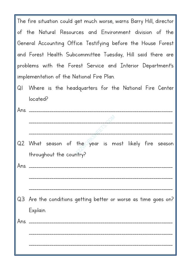 A2ZWorksheets:English-Reading-Comprehension Passage-43
