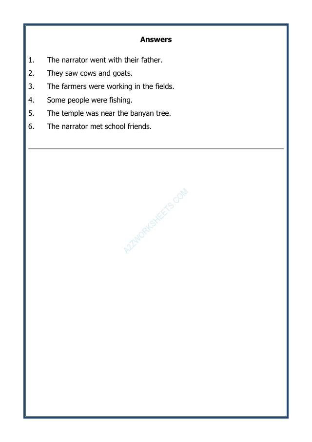 A2ZWorksheets:Science-Humans-Tour Around My Village
