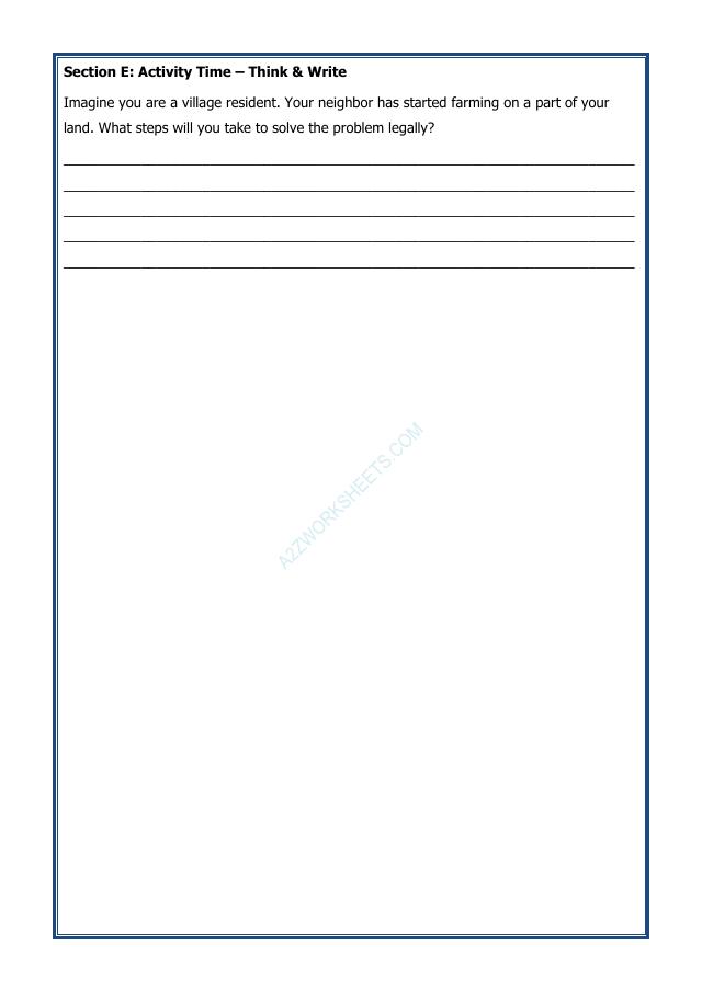 A2ZWorksheets:General Awareness-India and Its Neighbouring Countries-Grassroot Democracy - Rural Administration