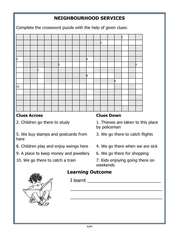 A2ZWorksheets:General Awareness-My Home and Places in Our Neighbourhood-Neighbourhood