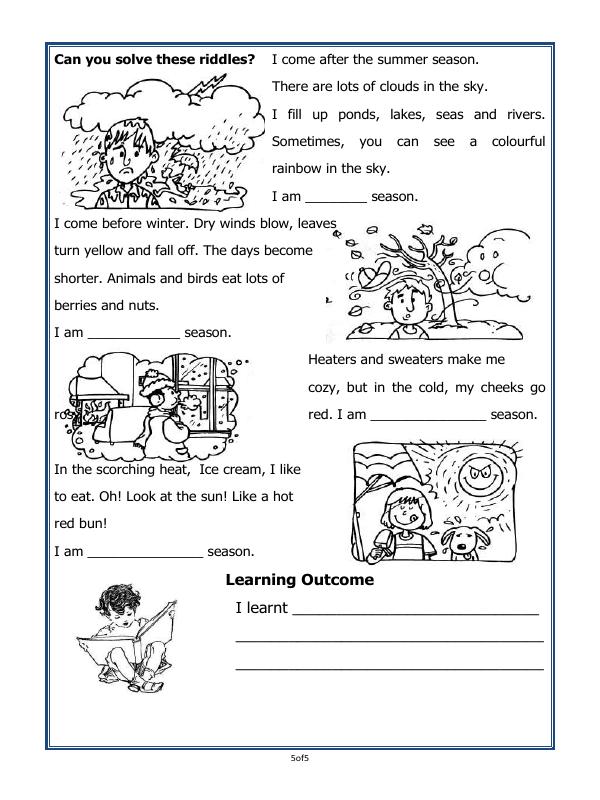 A2ZWorksheets:General Awareness-Weather and Seasons-Seasons