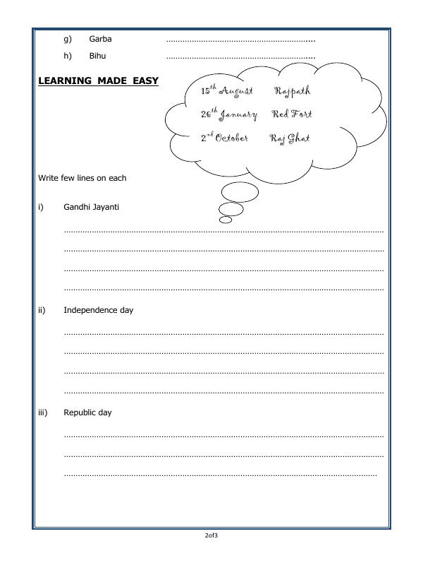 A2ZWorksheets:General Awareness-Culture and Tradition-Culture And Tradition