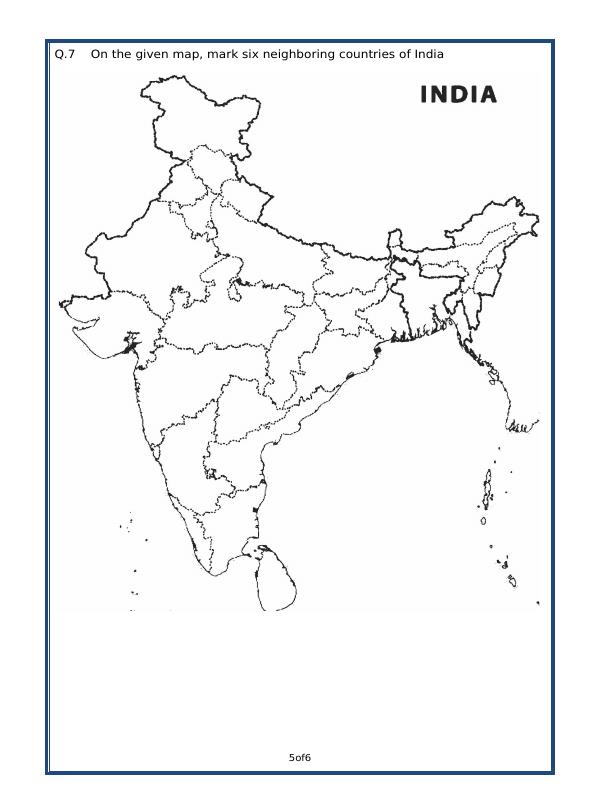 A2ZWorksheets:General Awareness-India and Its Neighbouring Countries-India - Political Features