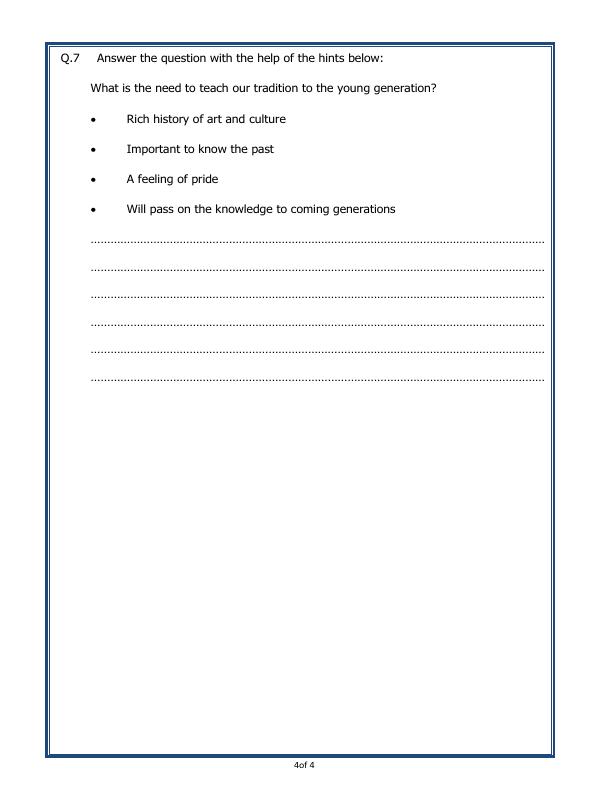 A2ZWorksheets:General Awareness-Our History and Heritage-Our Heritage