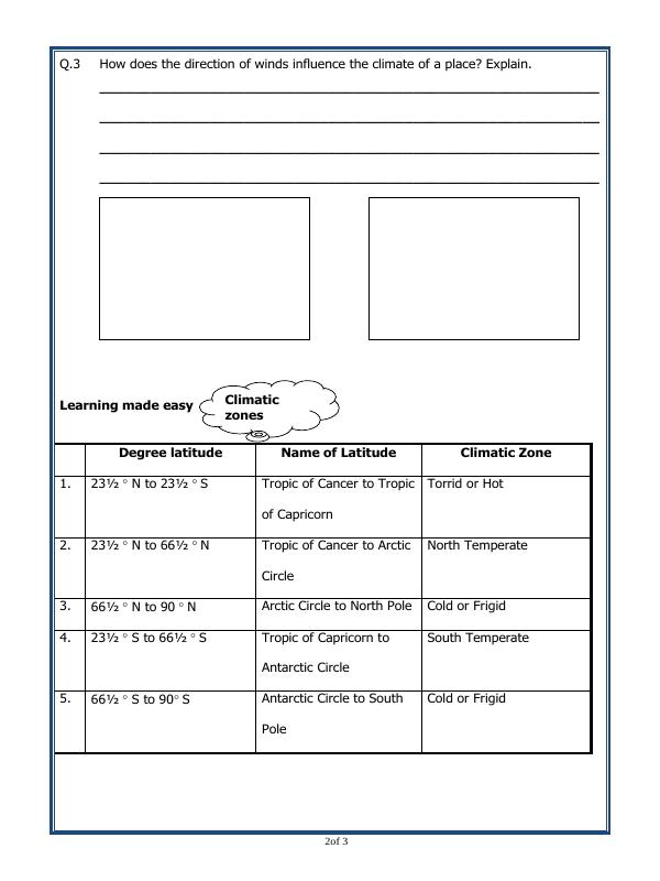 A2ZWorksheets:General Awareness-Weather and Seasons-Climate