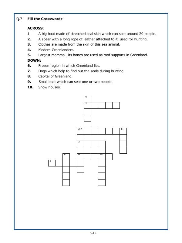 A2ZWorksheets:General Awareness-Geographical Features-The Tundra Region