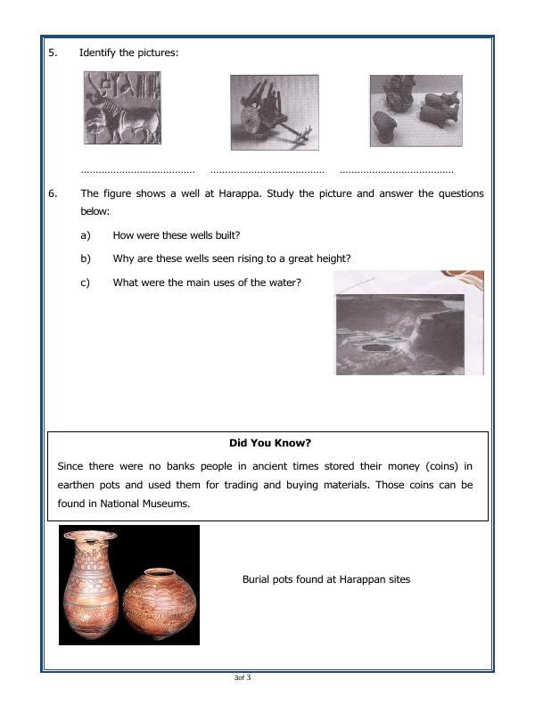 A2ZWorksheets:General Awareness-Our History and Heritage-In The Earliest Cities