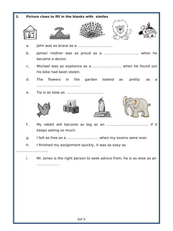 A2ZWorksheets:English-Grammar-Similes