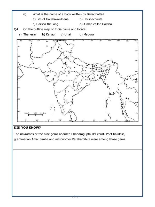 A2ZWorksheets:General Awareness-Our History and Heritage-New Empires And Kingdoms
