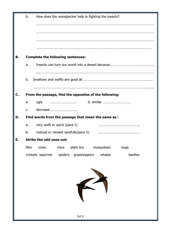 A2ZWorksheets:English-Reading-Comprehension Passage-07