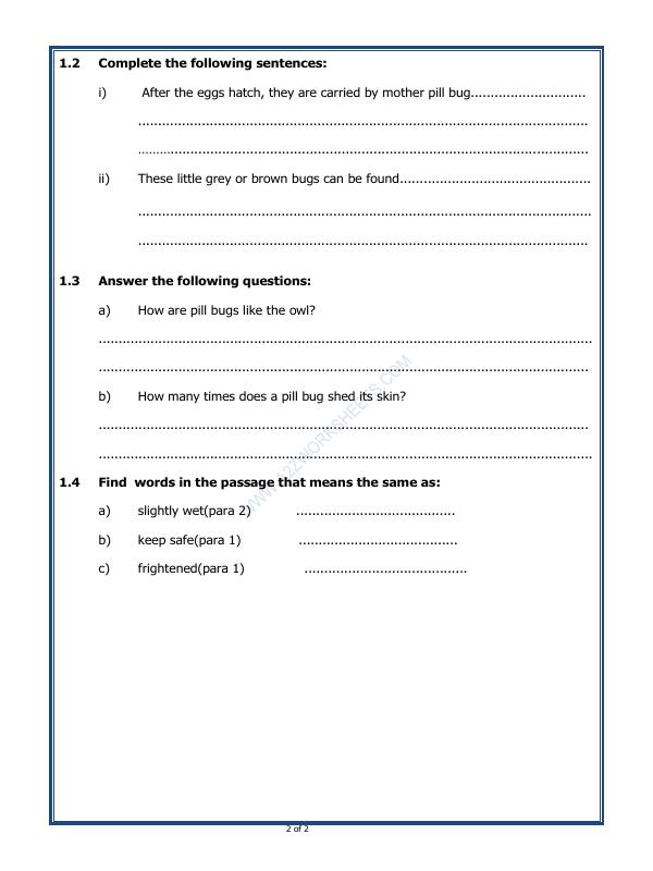 A2ZWorksheets:English-Reading-Comprehension Passage-03