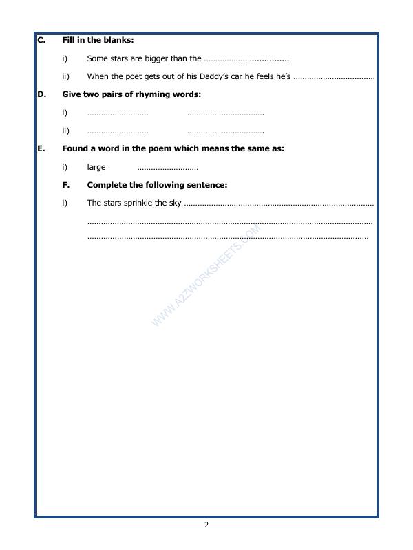A2ZWorksheets:English-Reading-Comprehension Passage-10