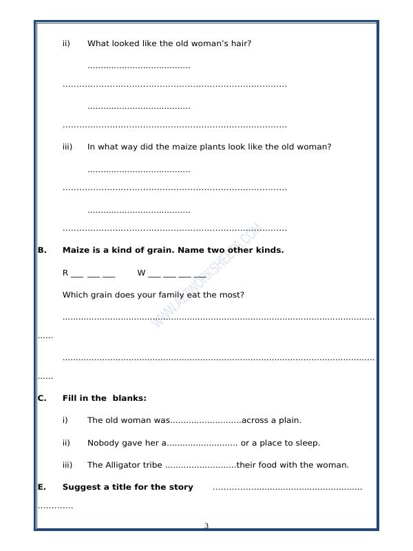 A2ZWorksheets:English-Reading-Comprehension Passage-11