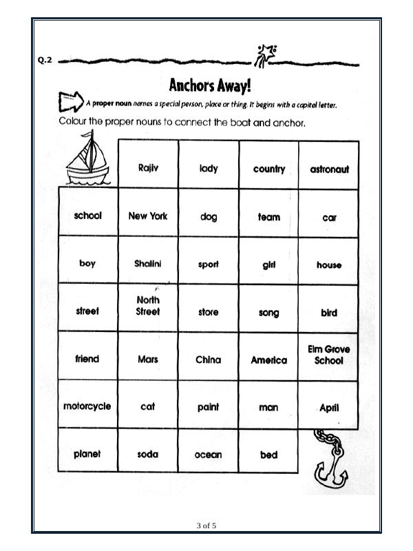 A2ZWorksheets:English-Grammar-Proper And Common Nouns