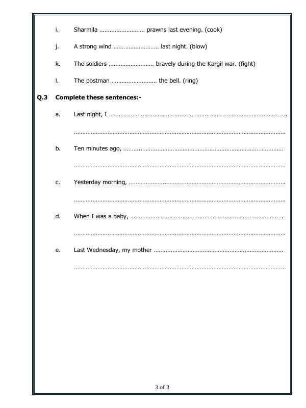 A2ZWorksheets:English-Grammar-Simple Past Tense
