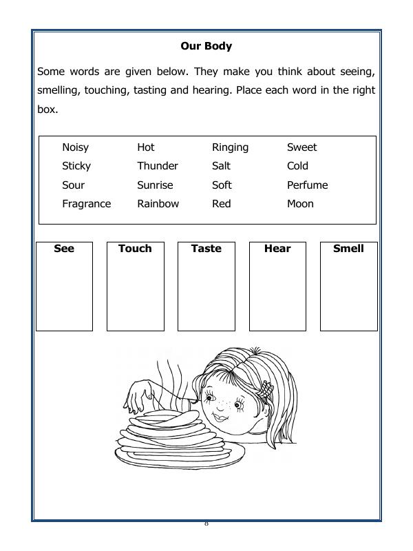 A2ZWorksheets:Science-Humans-Class-I-Our Body