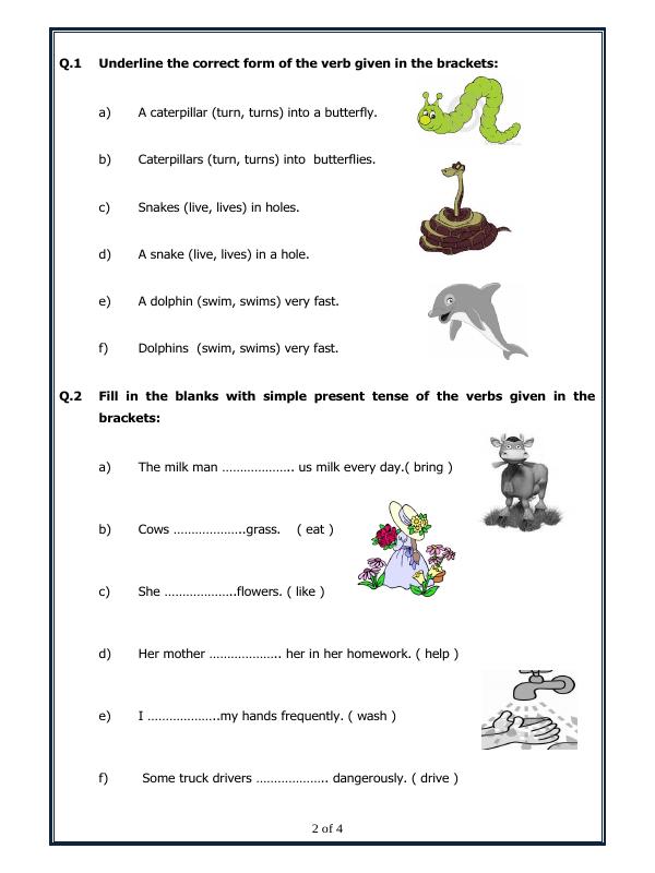 A2ZWorksheets:English-Grammar-Simple Present Tense