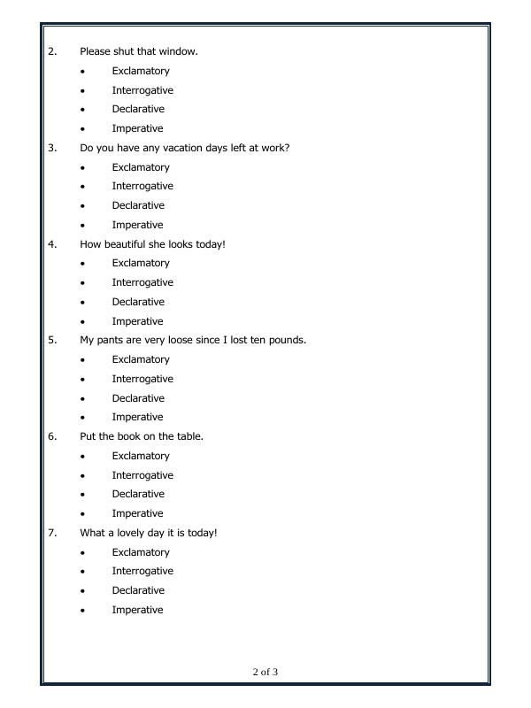 A2ZWorksheets:English-Grammar-The Sentence And Its Kinds