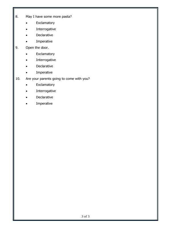 A2ZWorksheets:English-Grammar-The Sentence And Its Kinds