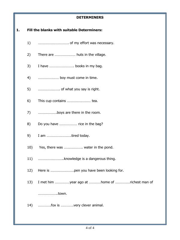 A2ZWorksheets:English-Grammar-Determiners