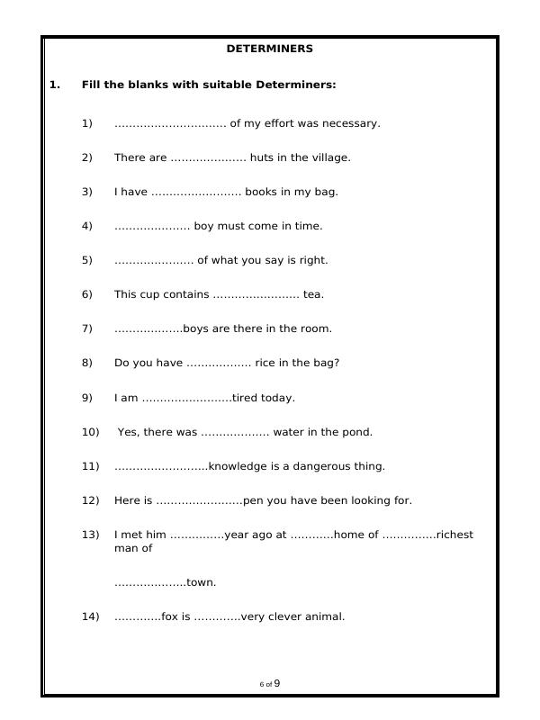 A2ZWorksheets:English-Grammar-Determiners